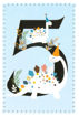 Picture of 5 BIRTHDAY CARD BLUE